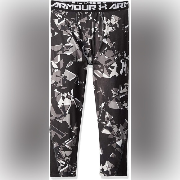 Under Armour EUC Boys' HeatGear Armour ¾ Printed Leggings - Picture 2 of 11
